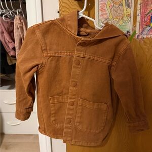 Cat & Jack Kids Hooded Jean Jacket - Rust